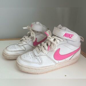 Nike White and Pink High-Tops